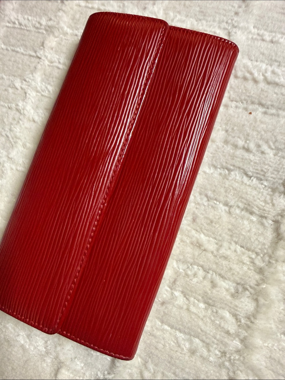 Louis Vuitton Red Epi Leather Sarah Long Wallet
